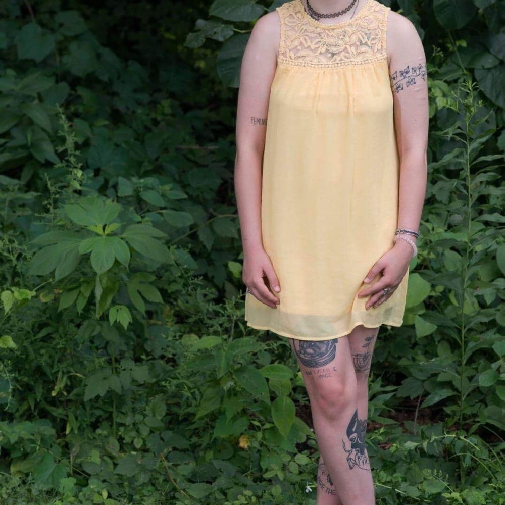 As U Wish Yellow Mini Dress Size Small